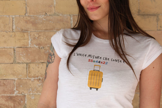 Maglia Donna "L'unica misura che conta è 55x44x22"