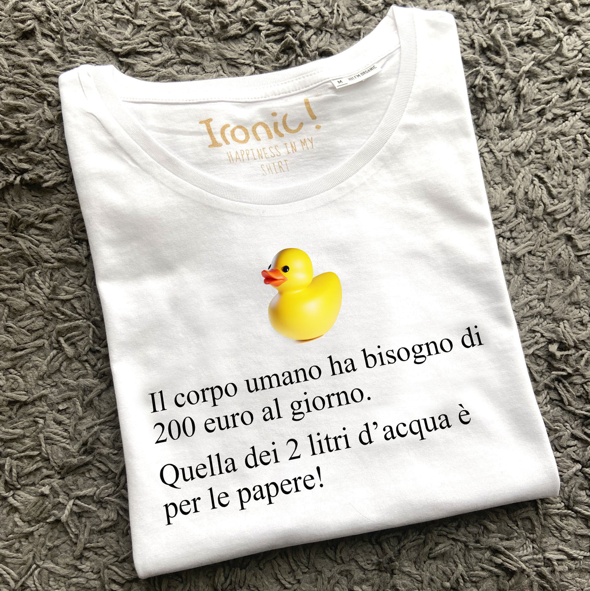 Maglia Donna "Il corpo umano ha bisono di 200 euro al giorno"