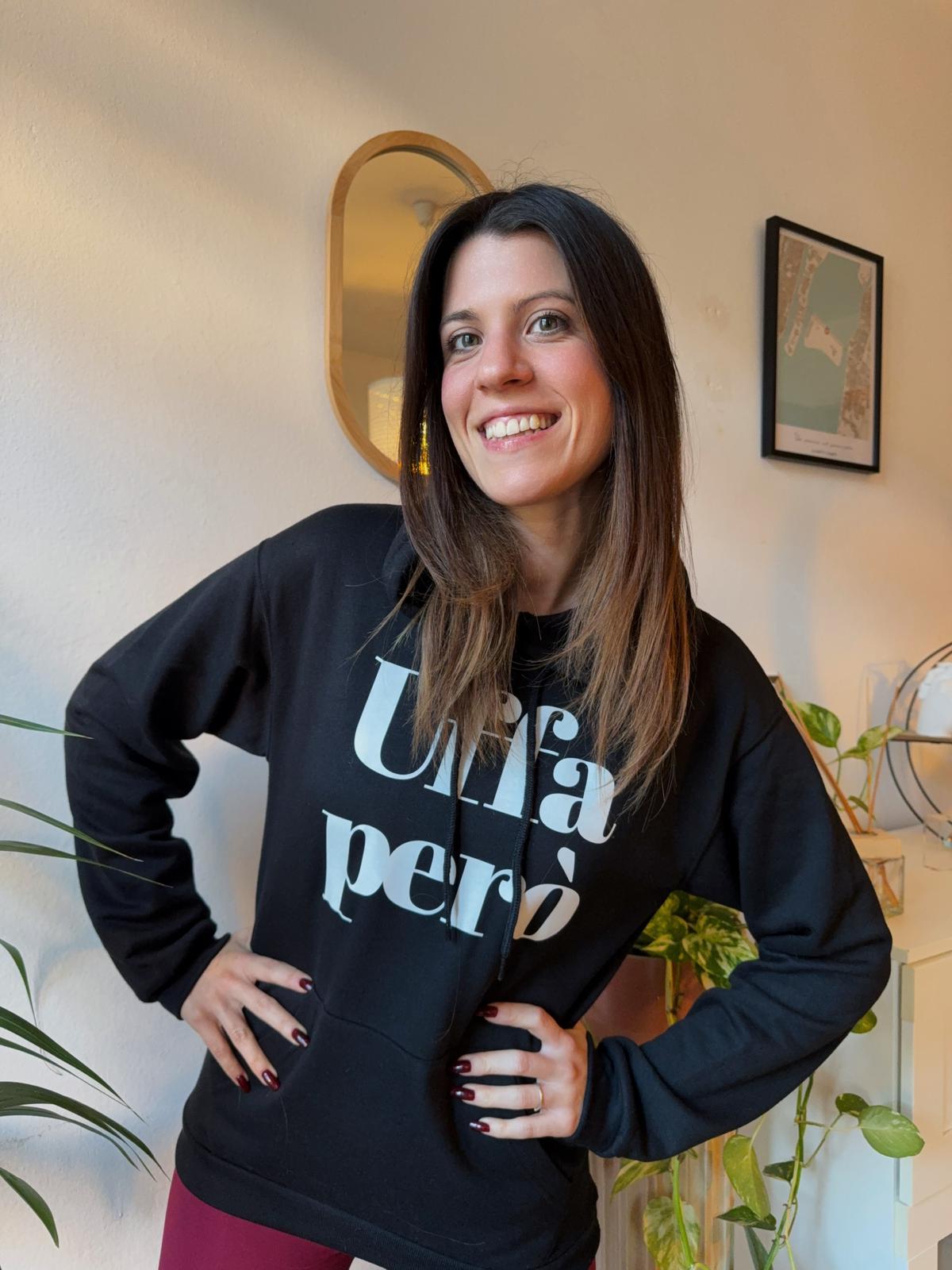 Felpa Cappuccio "Uffa però"