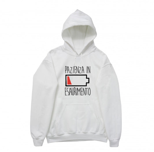 Felpa Cappuccio "Pazienza in esaurimento"
