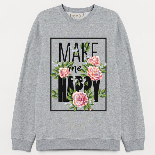 Felpa Donna "Make me Happy"