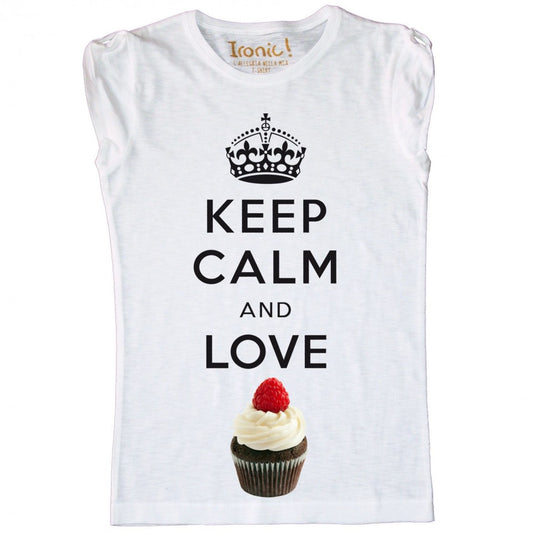 Maglia Bambina Keep Calm and Love Cupcake