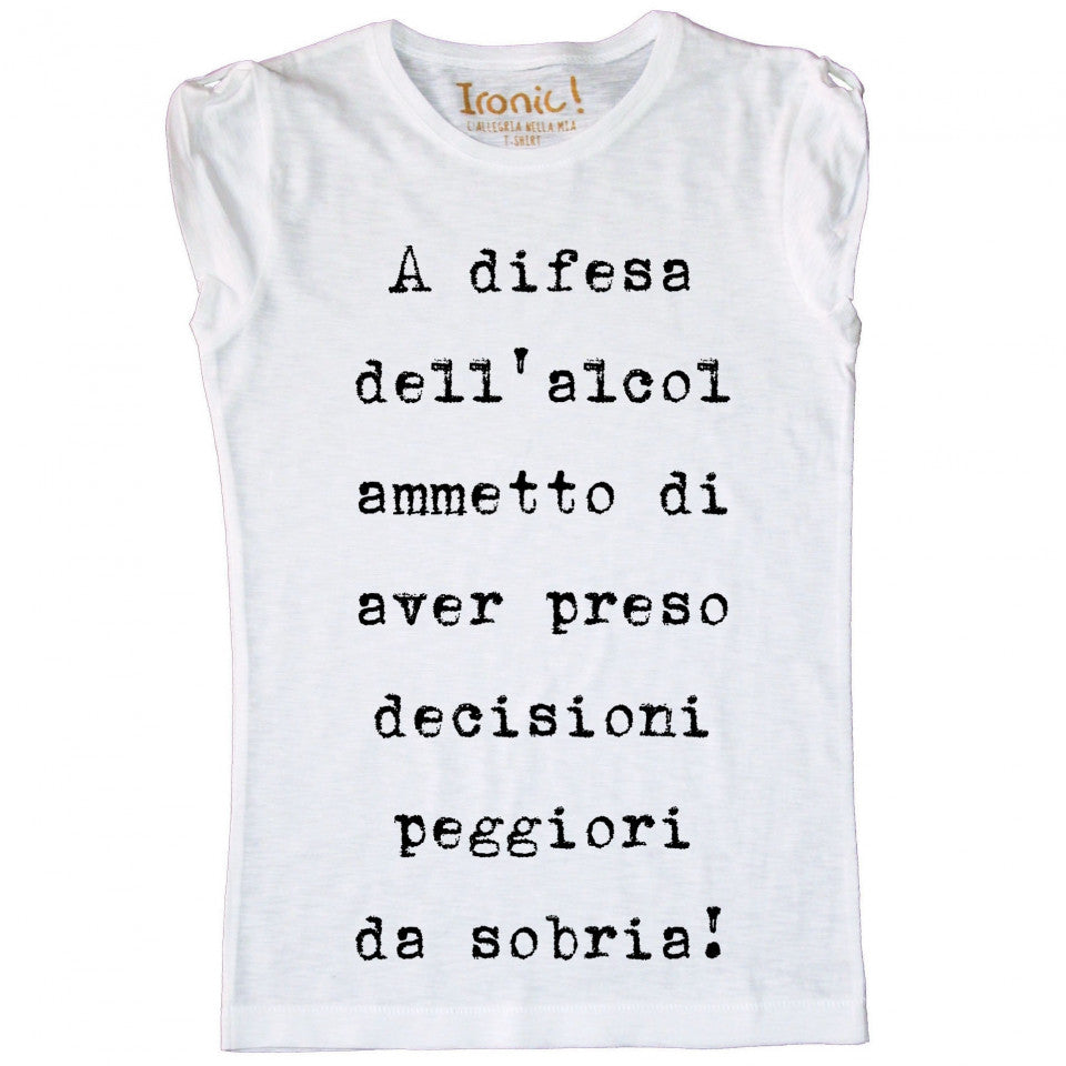 Maglia Donna "A difesa dell'alcol..."