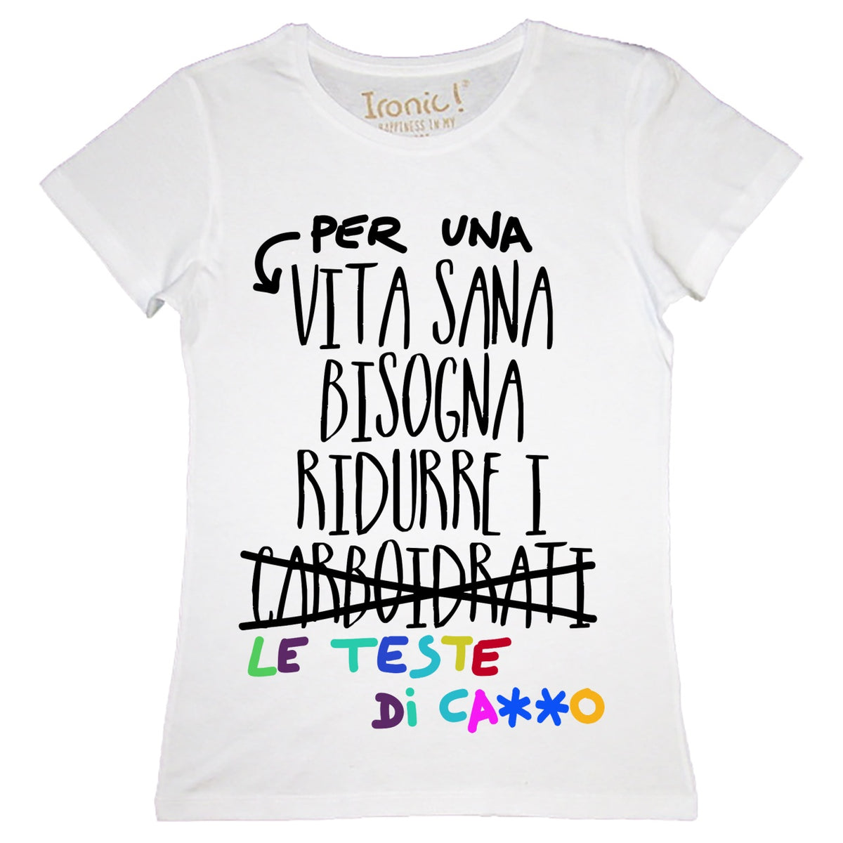 Maglia Donna "Per una vita bisogna ridurre i carboidrati"