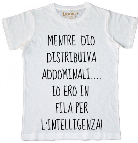 Maglia Uomo Ero in fila per l'intelligenza ...