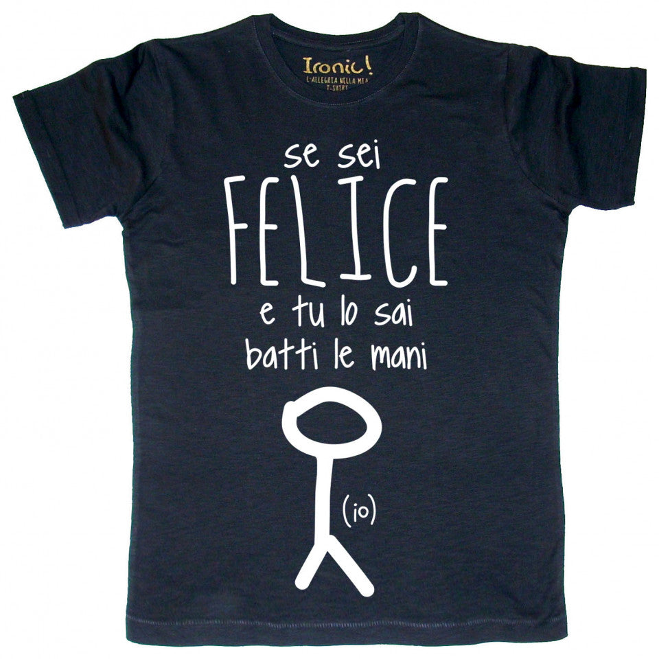 Maglia Uomo "Se sei felice batti le mani"