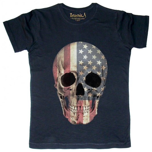 Maglia Uomo Tattoo Skull America