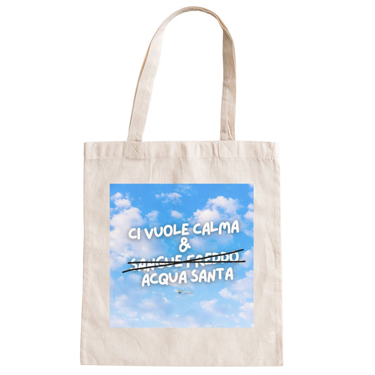 Shopper "Ci vuole calma e acqua santa"