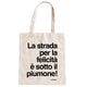 Shopper "La strada per la felicità è sotto il piumone"